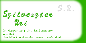 szilveszter uri business card